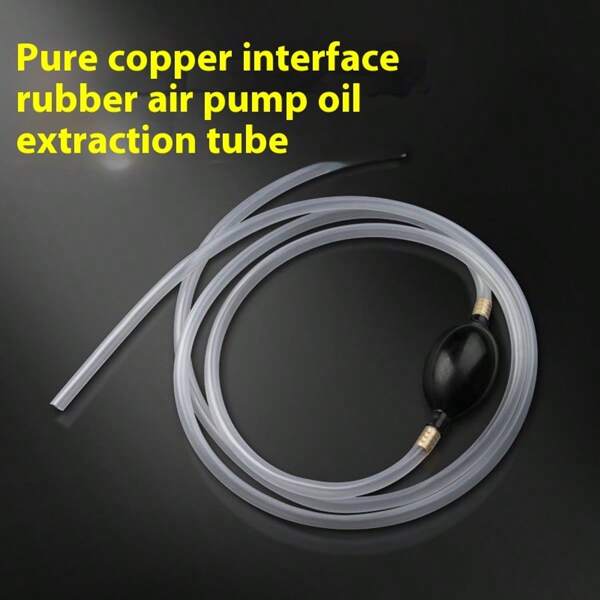 1 pièce Tuyau d'aspiration de carburant pour voiture et tuyau d'aspiration de carburant manuel - Tuyau de guidage de carburant pour moto, pompe à eau portable et changeur d'eau d'aquarium, équipement pour véhicule autonome