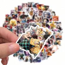 TOEI ANIMATION 50pcs Aniplex Officially Licensed  Sticker Mixed Different Kimetsu No Yaiba Stickers Anime Cartoon For Kids Laptop Skateboard Toy Stickers (Kimetsu No Yaiba)