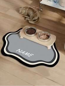 Anpassbarer Haustier-Matte für Katzen & Hunde - schnelltrocknend, wasserabsorbierend, personalisiert mit dem Namen des Haustieres, nordischer Stil Bodenmatte für den Innenbereich, Haustier-Matte für den Boden, verspieltes Haustier-Design, strapazierfähige Haustier-Matte (mittlere oder große Größe empfohlen für besseren Sitz für Katzen und Hunde) - Verschiedenfarbig - Übersicht 6