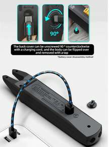 Pinza amperimétrica digital inteligente BSIDE de CA/CC, multímetro recargable con medición de corriente, capacitancia, diodo, ciclo de trabajo, ohmios, Hz, continuidad, alerta V, verificación en vivo y temperatura ambiente - Negro - Ver 7