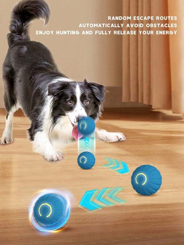 1pc Smart Dog Automatic Rolling Balls Toys,Cat Electric Gravity Sensor Balls,Pet Interactive Chewing Toy,Kitten Training Self-Moving Entertainer Accessories