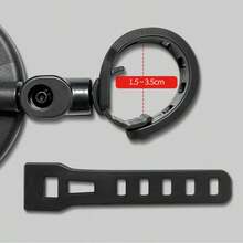 Bicycle Rearview Mirror, Circular Wide-Angle Convex Mirror, 1pcs, Adjustable 360 °, Electric Scooter, Flat Bike, Mountain Bike, Universal Rearview Mirror, Free Installation, Suitable For Handlebars With A Diameter Of 1.5~3.5cm - Black - View 5