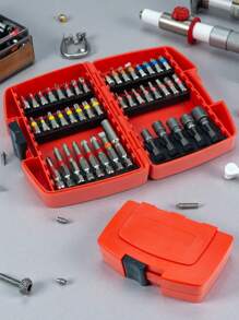 45pcs Screwdriver Bit Set, Colorful Anti-Counterfeiting Bits, Screwdriver Drill Bit Set With Box, Electric Screwdriver Bit Kit, Portable Steel Magnetic Long Drill Bit Set, Hex & Cross Head, Suitable For Home & Professional Use