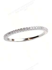 New Stainless Steel Women's Ring Simple White Zirconia Geometric Finger Rings Wedding Gift For Lover Wholesale Jewelry Gifts