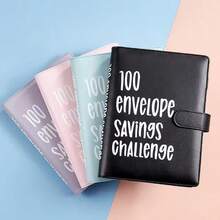 KKC 100 Envelopes Money Saving Challenge - A5 Money Saver Budget Binder Book With Cash Envelopes And Numbers, 100-Days Of Easy And Funny Ways To Save $5,050 Cash Envelope Challenge Binder - 紅色 - 查看 2