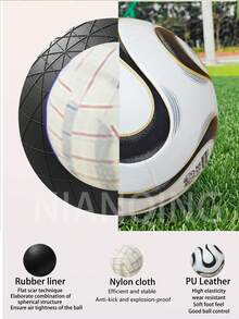 5# PU Leather Soccer Ball, Puncture Resistant, High Elasticity, , Seamless Hot Melt Glue, Suitable For Adult & Youth Match & Training