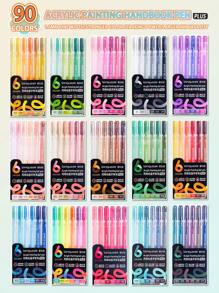 Languo 90 Colors Acrylic Gel Pens Set - 1.0mm Fine Tip For Drawing, Sketching & Art Journaling | Smooth Blending, Large Ink Capacity | Ideal For Artists, Beginners, School Supplies, Back To School