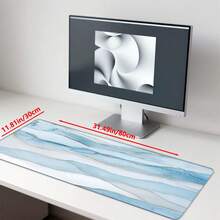 1 pezzo Tappetino mouse da gioco extra large esteso, antiscivolo, con design a strisce di marmo, tappetino da scrivania durevole, adatto per eSport, computer e ufficio, tavolo da pranzo, isola di cucina