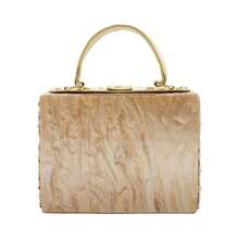 Women Evening Clutch Acrylic Square Bag Rhinestones Shoulder Bag Crossbody Bag Handbag - Gold - View 3