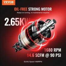 Air Compressor 750W/1450W/3000W Oil Free Air Compressor Quiet Portable Compressor Pump For Auto Repair Tire Inflation Home - 4L - Xem 3