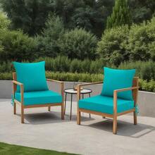 Outdoor Cushions For Patio Furniture Outdoor Seat Cushion Waterproof Hampton Bay Deep Seat Replacement Couch Chair Cushions For Garden Lawn Backyard Deck 24 X 24 Peacock Blue - 孔雀藍 - 查看 3