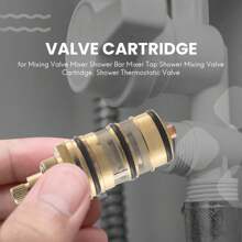Thermostatic Cartridge And Brass Handle For Mixer Tap Shower Rod Mixer Tap Shower Mixer Cartridge (Gold) - 金色 - 查看 5