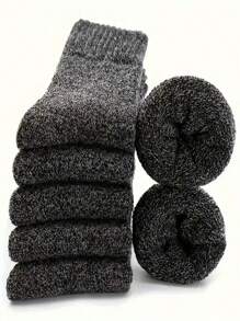 20/15/10/5/3/1 Pares de Meias de Inverno Super Grossas e Quentes - Presente de Natal Confortável e Macio para o Pai, Adequado para Clima Frio, Meias Longas, Inverno, Meias Pretas, Meias Quentes Femininas, Meias Casuais Grossas Absorventes de Umidade e Confortáveis, Duráveis e Duradouras, Unissex