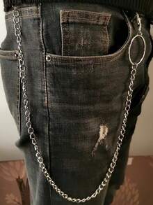 1pc Multi-Layer Metal Body Chain, Gothic Punk Y2K Style Accessory For Men, Suitable For School, Halloween And Other Occasions - Multicolor - View 11