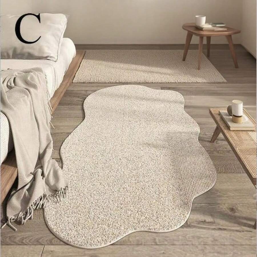 1PC Irregular Living Room Large Area Carpets Minimalist Bedroom Bedside Carpet Plush Coffee Table Rugs Soft Comfortable Rug Alfombra - C - View 1