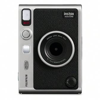 FujiFilm กล้องมินิ EVO Instant Camera Girly Heart Polaroid Selfie Beauty + 10 ฟิลเตอร์ Polaroid Capture the Beautiful Moments สีดำ (type-c)