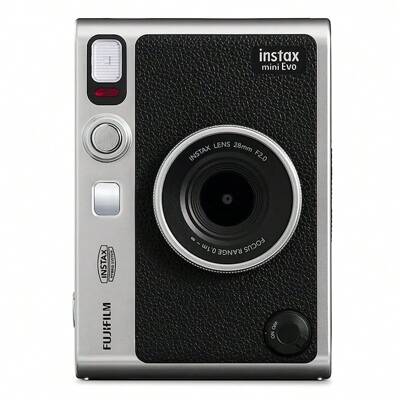 FujiFilm Camera Mini EVO Instant Camera Girly Heart Polaroid Selfie Beauty + 10 Filters Polaroid Capture The Beautiful Moments Black (Type-C)