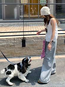 法式软系带无袖白色上衣 - 白色 - 查看 5