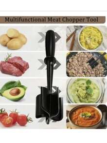 1 Handheld Meat Chopper, Cooking Scraper, Minced Meat Chopper, Stirring Shovel - Multicolor - View 5