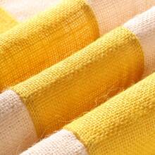 1 Stück gelb & weiß gemischter Leinen Tischläufer, rustikaler Hochzeit Tischläufer, Bauernhof Ranch Picknick Juteläufer