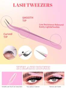 140/144片C型卷翘漫画风假睫毛簇，8-16毫米混合，柔软自然妆效，DIY单根假睫毛，易于使用且可重复使用，适合日常妆容 - C - 查看 14