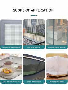 2 Roll Water-Resistant Self-Adhesive Window Screen Repair Tape, Mosquito Net Repair Tape, Disposable Floor Drain Cover Net Sticker, Self-Adhesive Door/Window Water Leakage Hole Repair Patch, Bathroom Drain Cover, Dormitory Door/Curtain Anti-Insect Net Patch, Strong Adhesive Repair Tape, Suitable For Damaged Screens, Black, To Repair Holes Or Cracks In Screen Windows And Doors, Self-Adhesive, For Fixing Mosquito Net And Repairing Window Screens - Xám - Xem 9