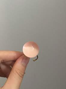 1 pieza Anillo abierto de acero inoxidable de resina clara de estilo minimalista elegante y artístico, adecuado para el uso diario, la calle, el festival de música, la fiesta o la ropa de noche - Multicolor - Ver 20