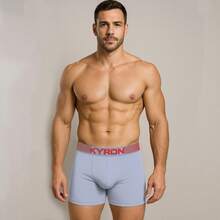 Kit 5 Cuecas Box Boxer De Microfibra Kyron Lisa Estampada Masculina - Multicolorido - Visão 7