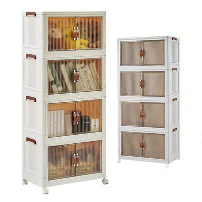 Armario Organizador Dobravel 4 Andares Empilhavel Organizaçao Decoraçao Sala Quarto Casa Escritorio Banheiro Lavanderia Multiuso