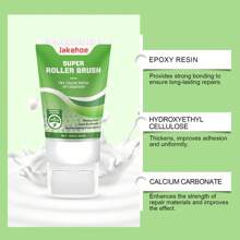 Wandreparaturfarbe - Weiße Beschichtung zum Renovieren von Wänden, Abdecken von Rissen, Überstreichen von Graffiti, inklusive Farbroller