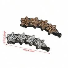 1 件优雅星光水钻发夹、香蕉夹、刘海夹、垂直夹、马尾夹、休闲时尚发饰、爪夹、发夹、发夹、发夹、发夹、学校用品