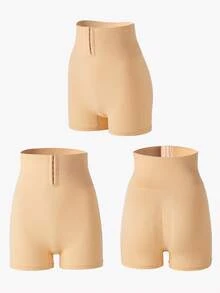 Flarixa Seamless Tummy Control Shapewear Shorts Bottom Waist Cincher Trainer Body Shaper Boxer Briefs Firm Compression Butt Lift Panties - Apricot - View 8