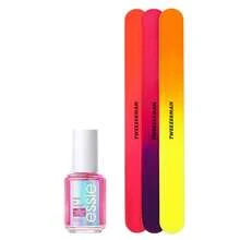 Nail Care All In One Base Coat and Top Coat- Base y top coat todo en uno, vegano, libre de 8 sustancias nocivas, esmalte de uñas con fortalecedor y brillo, 0.46 fl oz - Kit de longitud y forma de uñas de ensueño: brillo - Ver 3
