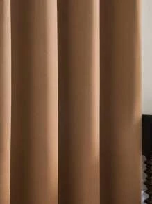 2pcs Blackout Curtains - Indoor Curtain Panels With Grommets, Thermal/Blackout/Privacy, Suitable For Bedroom, Living Room, And Outdoor Doorways - Brown - View 8