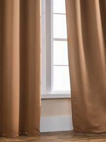 2pcs Blackout Curtains - Indoor Curtain Panels With Grommets, Thermal/Blackout/Privacy, Suitable For Bedroom, Living Room, And Outdoor Doorways - Brown - View 5