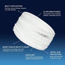 ROCKBROS Cooling Neck Gaiter Bandana Face Mask For Men Neck Gaiters Summer Half Face Scarf Cover Sun UV Protection K - White - View 2