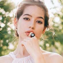 Simple Fashion Large Digital Dial Dial Elastic Strap Hand Ring Watch - 黑色 - 查看 4