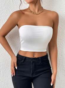 European And American Sexy Chest Exposed Waisted Tube Top