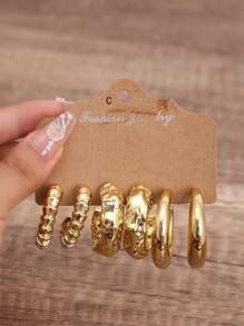 6-18pcs Fashion Unique Earrings Set, Suitable For Women To Wear Year-Round