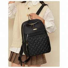 Women Fashion Backpacks, School Backpack - 黑色 - 查看 3