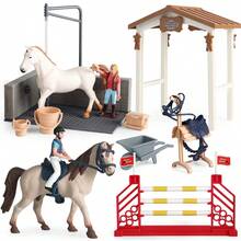 Simulation Farm Ranch Toy Stable Doll Toy Riding Club Rider Stable Fence Riding Doll Party Gifts To Friends Christmas Thanksgiving Spring Festival Gifts To People - Multicolor - View 2