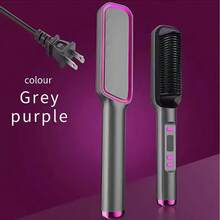 新款直发器热梳防烫陶瓷卷发器电动拉直梳卷发器发刷