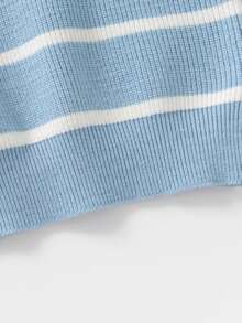 Young Boy Knitted Polo Shirt, Striped Sweater, Autumn/Winter New Arrival