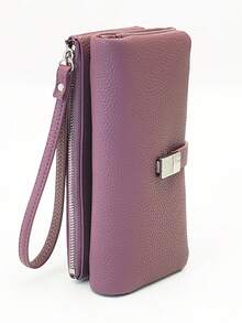 Women's Mini Handheld Phone Wallet Soft PU Zippered Long Wallet Multi-Function Phone Wallet Minimalist And Lightweight Clutch Bag Large Capacity Card Holder Elegant Zipper Coin Purse For Women Wallet Purse Wallet - Multicolor - View 14