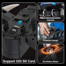 TD31 GPS Drone With 4K UHD Camera, Brushless Motor, Foldable RC Quadcopter With 5G FPV, Follow Me, Auto Return, GPS Drone For Beginners & Adults, Great Gift For Travel/Vacation - Đen-4K & GPS - Xem 6