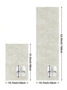 DAJIANG 1件装加厚绒面防滑底舒适地垫，适用于玄关、走廊、厨房等场所，可机洗，易于清洁，家居装饰，玄关装饰，浴室装饰，厨房地毯 - 彩色 - 查看 3