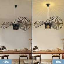 ZMH Hanging Lamp Black Pendant Light E27 - Hanging Lamp Vintage 60/80/100/120/140CM Pendant Lamp Dining Room Retro Chandelier Dining Table Lamp Kitchen Living Room Without Light Source - màu đen - Xem 4