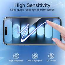 JETech Privacy Screen Protector For 15 Pro 6.1 Inch, Anti-Spy Tempered Glass Screen Protector With Easy Installation Frame, 2 Units - IPhone 15 Plus - View 7