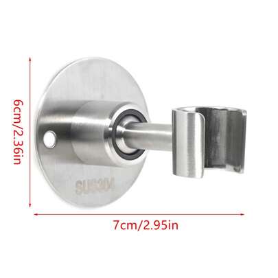 Soporte de cabezal de ducha de acero inoxidable para baño, fácil de instalar, hotel con tornillos, duradero, de alta resistencia, montado en la pared, ajustable en ángulo para el hogar KMQ5