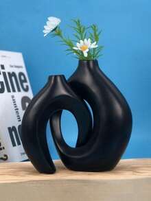 2 Stück/Set minimalistischer Kunsthandwerk Vase, Heimdekoration Accessoires geeignet für Wohnzimmer, Arbeitszimmer, Schlafzimmer, Feiertags-Party, Esszimmertisch, Blumenvase Heimdekoration Neujahrsgeschenk - Verschiedenfarbig - Übersicht 12